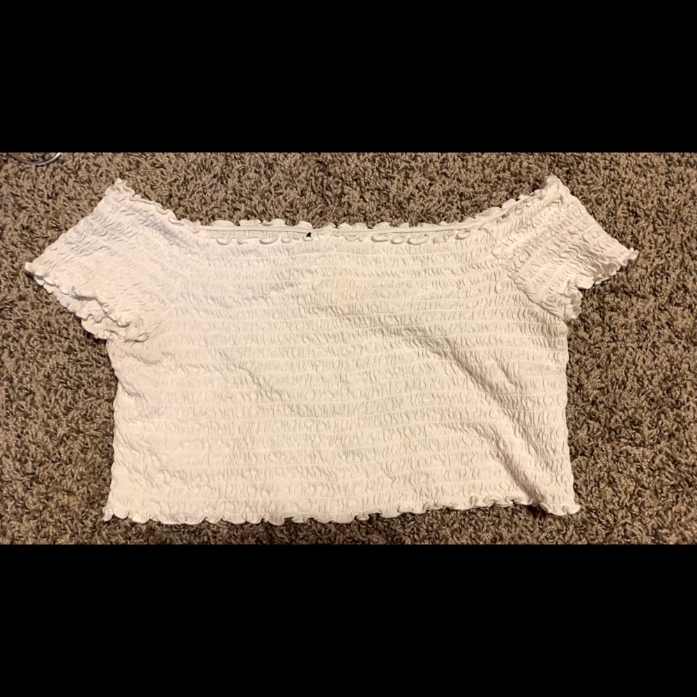 This is a off the shoulder tube top, it has been worn several times.
